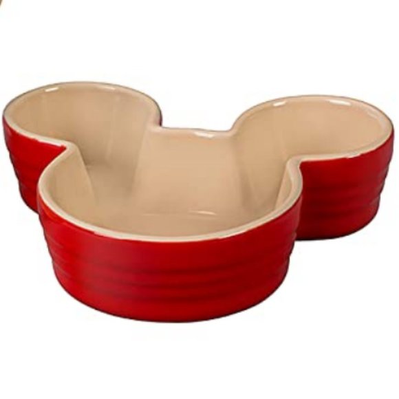 Le Creuset Stoneware Disney Mickey Mouse Ramekin 7.5 oz. Cerise red nwot - Picture 3 of 7